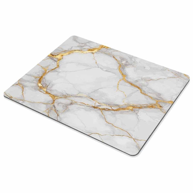 Smooffly Mouse Pad White Marble Gold Grain Watermark Background Design Mousepad Non Slip Rubber Gaming Mouse Pad Rectangle Mouse Pads for Computers Laptop - Marble - Image 3